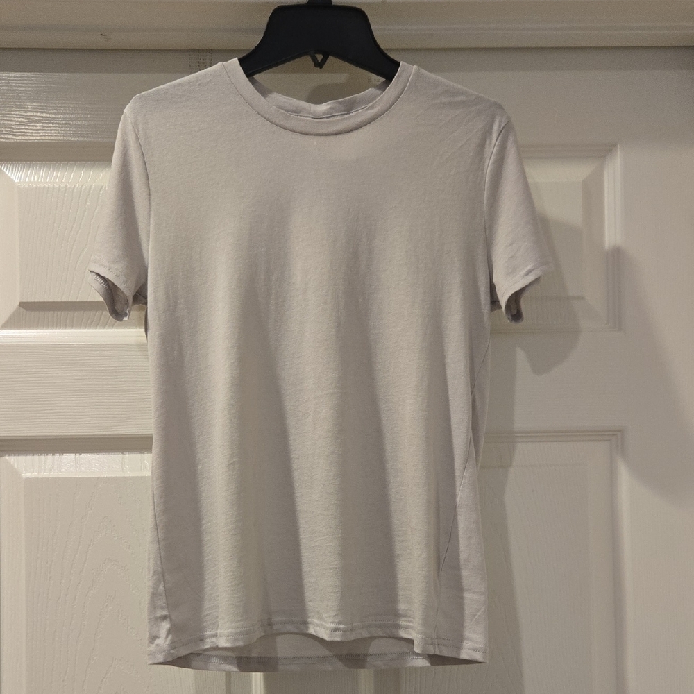 Fabletics Light Gray Womens Short Sleeve Tee